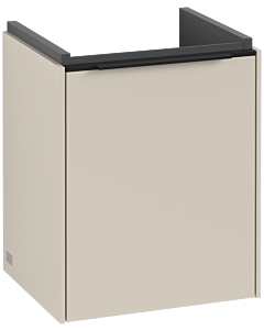 Villeroy und Boch Subway 3. 1930 vanity unit C58401VN 35.1x42.9x30.9cm, hinge right / handle Volcano black, cashmere gray