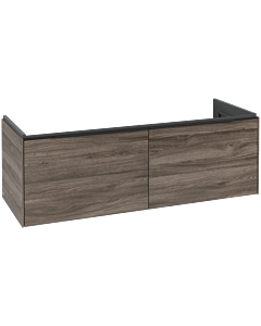 Villeroy und Boch Subway 3.0 Waschtisch-Unterschrank C60101RK 127,2x42,9x47,8cm, ohne LED/Griff Volcano black, stone oak
