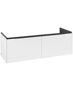 Villeroy und Boch Subway 3.0 Waschtisch-Unterschrank C60101VF 127,2x42,9x47,8cm, ohne LED/Griff Volcano black, pure white