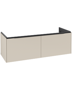 Villeroy und Boch Subway 3. 1930 vanity unit C60101VN 127.2x42.9x47.8cm, without LED / handle Volcano black, cashmere gray