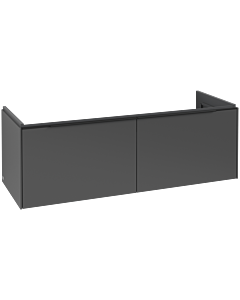 Villeroy und Boch Subway 3.0 Waschtisch-Unterschrank C60101VR 127,2x42,9x47,8cm, ohne LED/Griff Volcano black, graphite