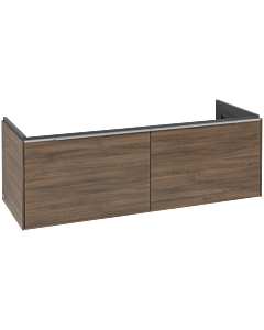 Villeroy und Boch Subway 3.0 Waschtisch-Unterschrank C601L0VH 127,2x42,9x47,8cm, mit LED/Griff Aluminium glänzend, arizona oak