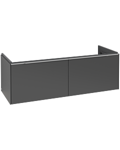 Villeroy und Boch Subway 3.0 Waschtisch-Unterschrank C601L0VR 127,2x42,9x47,8cm, mit LED/Griff Aluminium glänzend, graphite