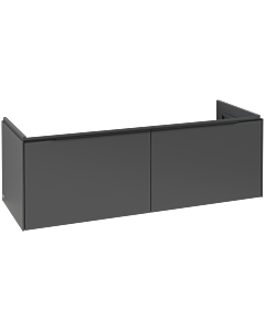Villeroy und Boch Subway 3. 1930 vanity unit C601L1VR 127.2x42.9x47.8cm, with LED / handle Volcano black, graphite