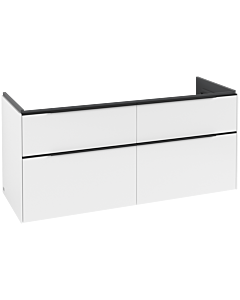 Villeroy und Boch Subway 3.0 Waschtisch-Unterschrank C60201VF 127,2x57,6x47,8cm, ohne LED/Griff Volcano black, pure white