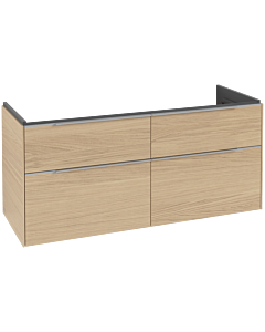 Villeroy und Boch Subway 3. 1930 vanity unit C602L0VJ 127.2x57.6x47.8cm, with LED / handle aluminum glossy, nordic oak