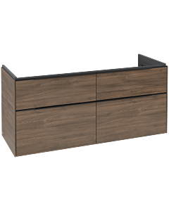 Villeroy und Boch Subway 3.0 Waschtisch-Unterschrank C602L1VH 127,2x57,6x47,8cm, mit LED/Griff Volcano black, arizona oak