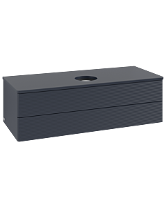 Villeroy &amp; Boch Antao vanity unit K21110HG 120x36x50cm, washbasin top color lacquer, midnight blue matt lacquer
