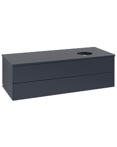 Villeroy und Boch Antao Waschtisch-Unterschrank K23010HG 120x36x50cm, Waschbeckenplattenfarbe Lack, midnight blue matt lacquer