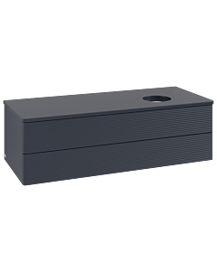 Villeroy und Boch Antao Waschtisch-Unterschrank K23110HG 120x36x50cm, Waschbeckenplattenfarbe Lack, midnight blue matt lacquer