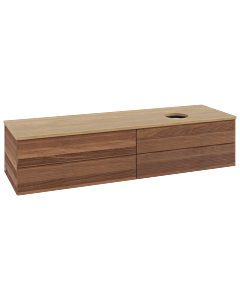 Villeroy und Boch Antao Waschtisch-Unterschrank K27111HM 160x36x50cm, Waschbeckenplattenfarbe honey oak, warm walnut