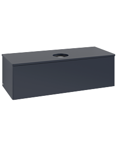 Villeroy und Boch Antao Waschtisch-Unterschrank K32010HG 120x36x50cm, Waschbeckenplattenfarbe Lack, midnight blue matt lacquer