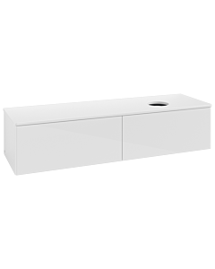 Meuble vasque Villeroy &amp; Boch Antao K38010GF 160 x 36 x 50 cm, couleur du plan vasque : laque blanche brillante