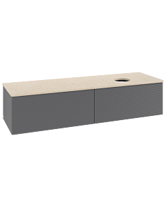 Villeroy & Boch Antao Waschtischunterschrank 1600x360x500mm K38113GK mit Struktur FK/AP: GK/3