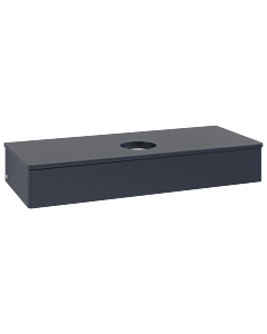 Villeroy und Boch Antao Waschtisch-Unterschrank L10010HG mit Beleuchtung, 120x19x50cm, Waschbeckenplattenfarbe Lack, midnight blue matt lacquer