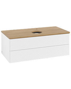 Villeroy & Boch Antao Waschtischunterschrank 1000x360x500mm L20151MT mit Beleuchtung mit Struktur FK/AP: MT/1