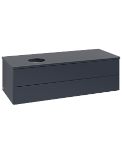 Villeroy &amp; Boch Antao vanity unit L22010HG with lighting, 120x36x50cm, washbasin top color lacquer, midnight blue matt lacquer