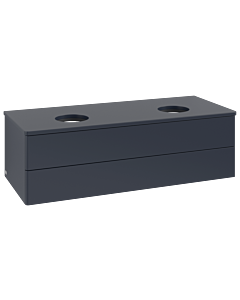 Villeroy &amp; Boch Antao vanity unit L24010HG with lighting, 120x36x50cm, washbasin top color lacquer, midnight blue matt lacquer