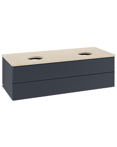 Villeroy & Boch Antao Waschtischunterschrank 1200x360x500mm L24113HG mit Beleuchtung mit Struktur FK/AP: HG/3