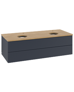 Villeroy & Boch Antao Waschtischunterschrank 1200x360x500mm L24151HG mit Beleuchtung mit Struktur FK/AP: HG/1