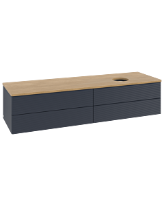 Villeroy & Boch Antao Waschtischunterschrank 1600x360x500mm L27111HG mit Beleuchtung mit Struktur FK/AP: HG/1