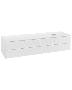 Villeroy & Boch Antao Waschtischunterschrank 1600x360x500mm L27150GF mit Beleuchtung mit Struktur FK/AP: GF/0