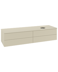 Villeroy & Boch Antao Waschtischunterschrank 1600x360x500mm L27150HJ mit Beleuchtung mit Struktur FK/AP: HJ/0