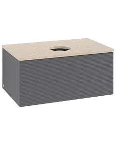 Villeroy & Boch Antao Waschtischunterschrank 800x360x500mm L30113GK mit Beleuchtung mit Struktur FK/AP: GK/3