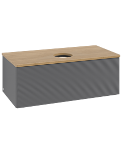 Villeroy & Boch Antao Waschtischunterschrank 1000x360x500mm L31111GK mit Beleuchtung mit Struktur FK/AP: GK/1