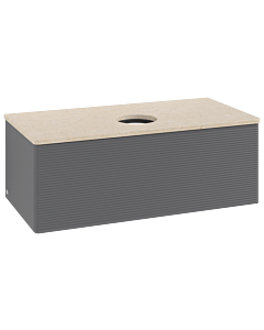 Villeroy & Boch Antao Waschtischunterschrank 1000x360x500mm L31113GK mit Beleuchtung mit Struktur FK/AP: GK/3