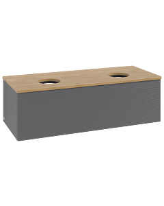 Villeroy & Boch Antao Waschtischunterschrank 1200x360x500mm L35111GK mit Beleuchtung mit Struktur FK/AP: GK/1