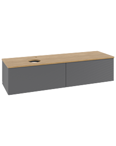 Villeroy & Boch Antao Waschtischunterschrank 1600x360x500mm L37151GK mit Beleuchtung mit Struktur FK/AP: GK/1