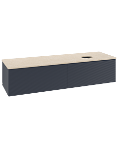 Villeroy & Boch Antao Waschtischunterschrank 1600x360x500mm L38153HG mit Beleuchtung mit Struktur FK/AP: HG/3