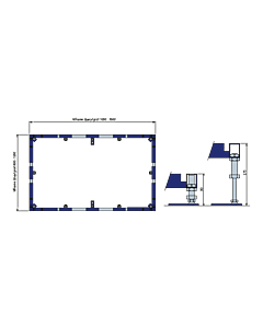 Villeroy und Boch mounting frame U91412400 Quaryl, for shower trays from 100 x 100 cm