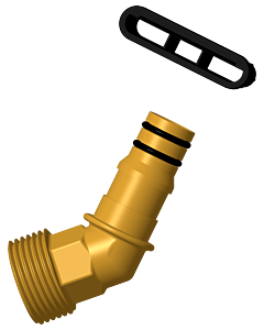 Villeroy und Boch Loop &amp; friends entrée d&#39;eau UPCON0141 intégré dans le trop-plein, plastique, débit d&#39;eau 20 l/min