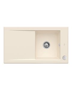 Villeroy & Boch Timeline évier encastrable 330702FU avec garniture de vidage et actionnement excentrique, ivoire