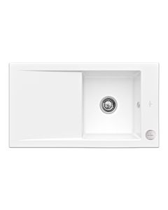 Villeroy & Boch Timeline évier encastrable 330702KG avec garniture de vidage et actionnement excentrique, Blanche Neige