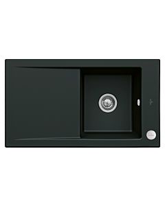 Villeroy & Boch Timeline Einbauspüle 330702S5 mit Ablaufgarnitur und Exzenterbetätigung, Ebony