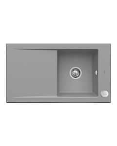 Villeroy & Boch Timeline évier encastrable 330702SL avec garniture de vidage et actionnement excentrique, Pierre