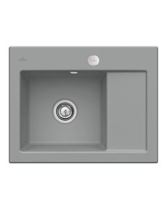 Villeroy und Boch Subway 45 Compact Einbauspüle 331202SL links, mit Ablaufgarnitur, Excenterbetätigung, 650 x 510 mm, stone CeramicPlus