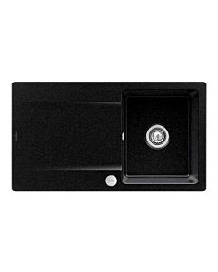 Villeroy & Boch Siluet évier encastrable 333502J0 avec garniture de vidage et actionnement excentrique, chromite