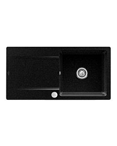 Villeroy und Boch Siluet Flush-mounted sink 33362FJ0 with drain fitting and eccentric operation, chromite