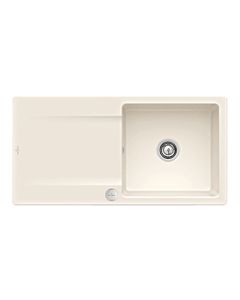 Villeroy und Boch Siluet Flush-mounted sink 33362FKR with drain fitting and eccentric operation, Crema