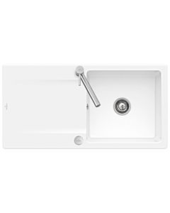 Villeroy und Boch Siluet Flush-mounted sink 33362FR1 with drain fitting and eccentric operation, white