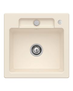Villeroy und Boch Siluet Flush-mounted sink 33452FFU with drain fitting and eccentric actuation, Ivory