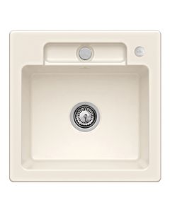Villeroy und Boch Siluet Spüle 334502KR mit Ablaufgarnitur und Exzenterbetätigung, Crema