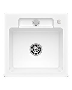 Villeroy und Boch Siluet Spüle 334502R1 mit Ablaufgarnitur und Exzenterbetätigung, weiß