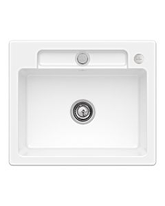 Villeroy und Boch Siluet Flächenbündige Spüle 33462FKG mit Ablaufgarnitur und Exzenterbetätigung, Snow White
