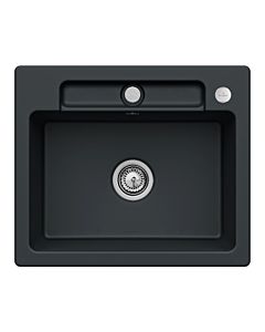 Villeroy und Boch Siluet évier 334602S5 avec garniture de vidage et actionnement excentrique, Ébène