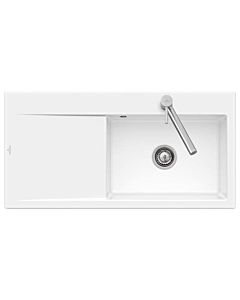 Villeroy und Boch Subway Style 60 Spüle 336100R1 Spülbecken rechts, 510 mm, weiß alpin CeramicPlus
